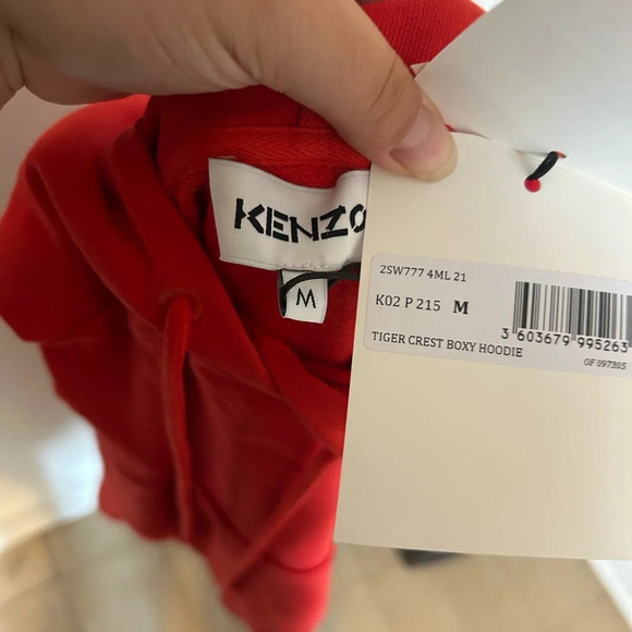 NWT KENZO TIGER CREST BOXIE HOODIE - Picture 3 of 3